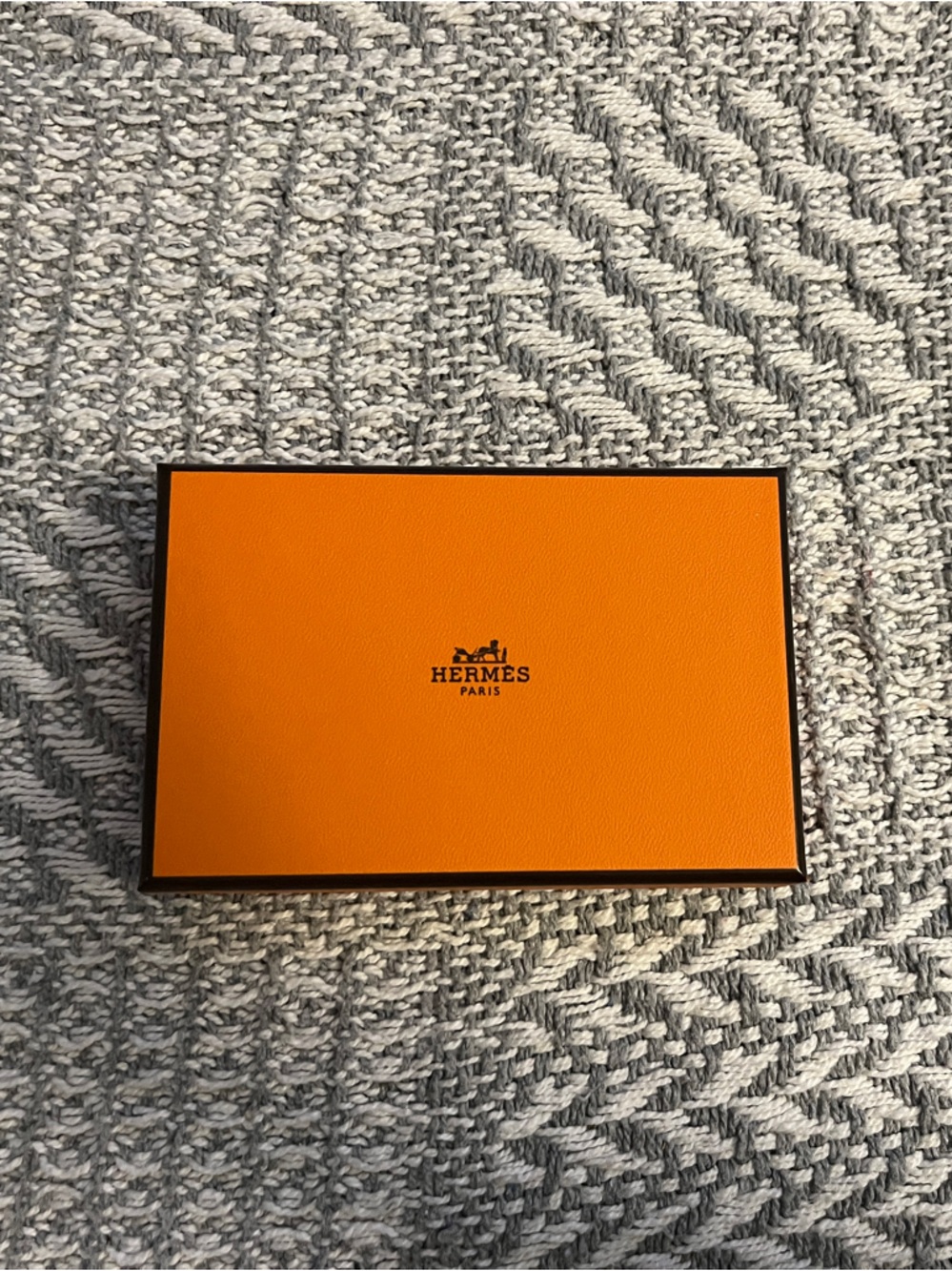 Hermes Orange Box with Black Trim